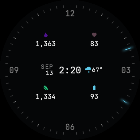 Clarity watch face, Mono style