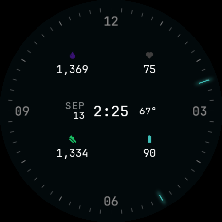 Tide watch face, Deep style